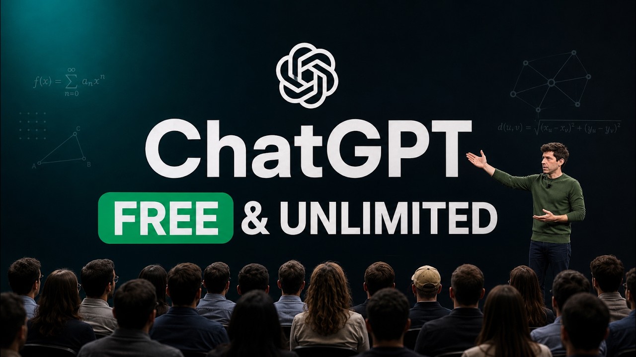 YouTube thumbnail from AI Master's ChatGPT Free and Unlimited review